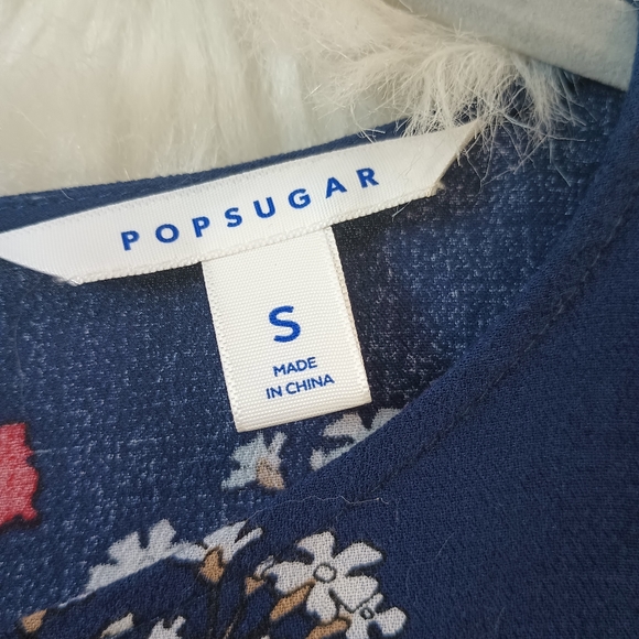 Popsugar Navy Blue Floral Sleeveless Dress Size S - Picture 7 of 7